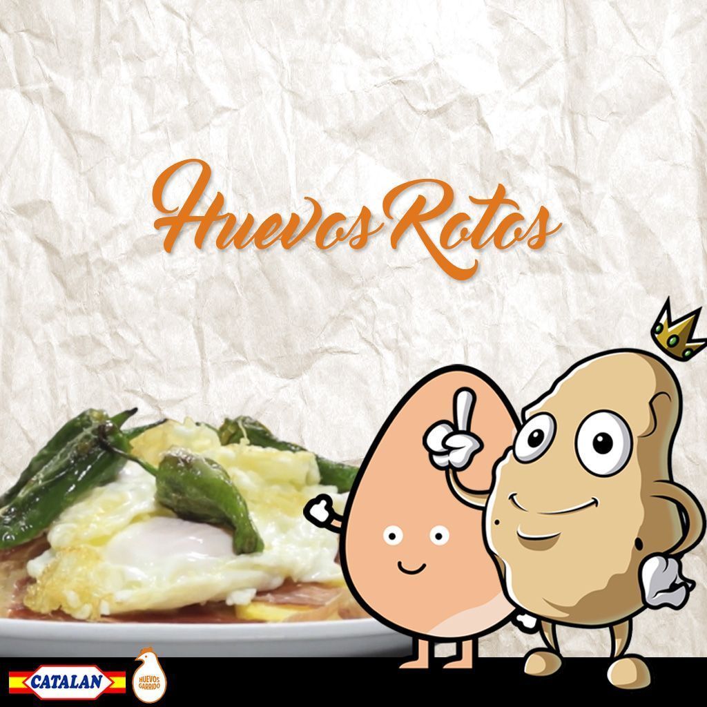 ¿Cómo preparar huevos rotos con jamón?